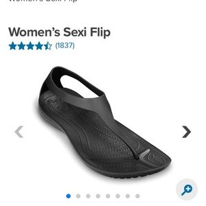 Crocs Sexi Flip Sandal - Black/Black